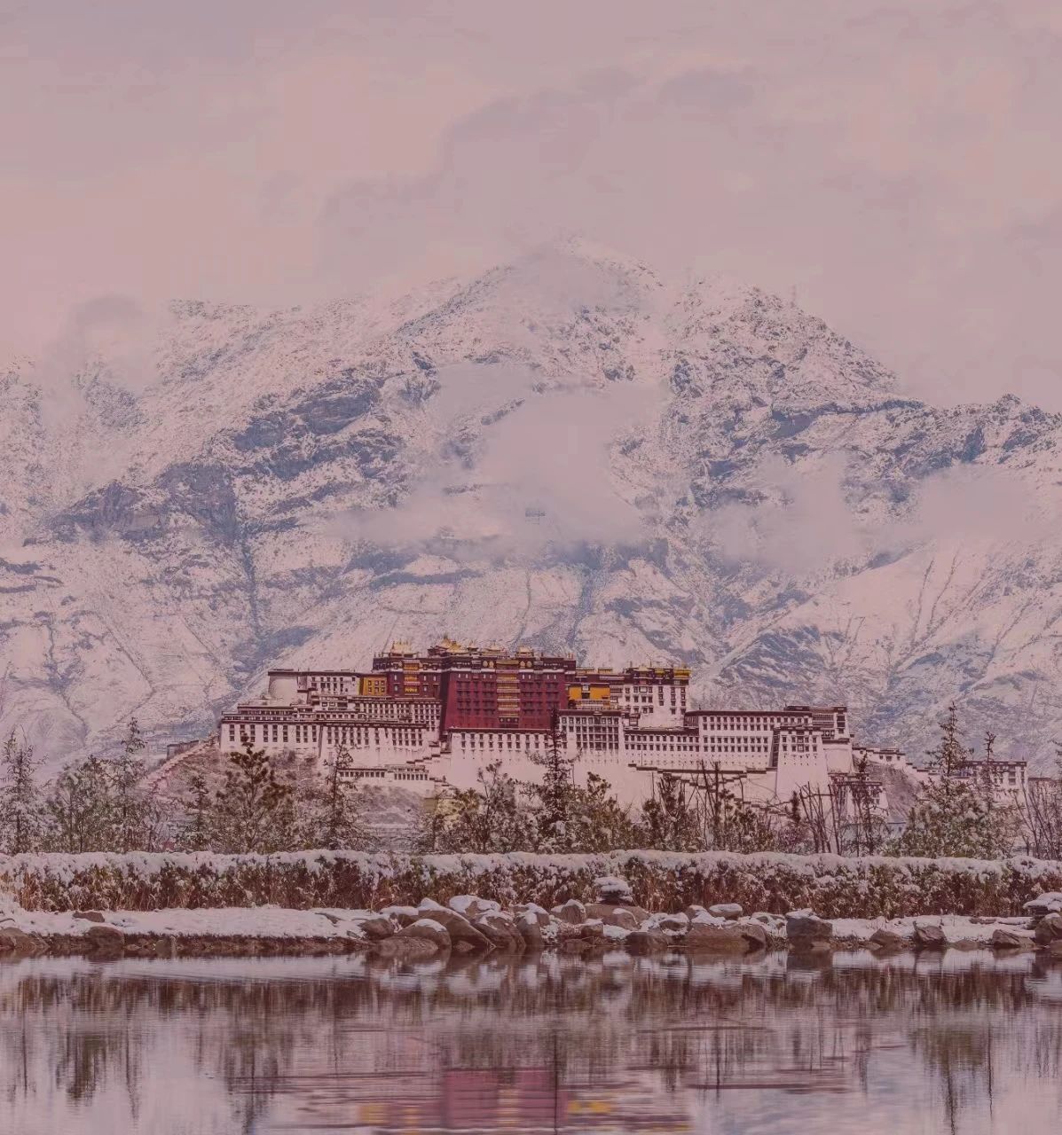 Potala Palace in snow